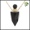 Collier pendentif bouteille parfum guérison - Obsidienne-G - Colliers avec pendentifs symboliques