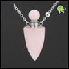 Collier pendentif bouteille parfum guérison - Quartz Rose-S - Colliers avec pendentifs symboliques