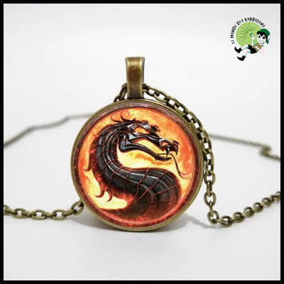 Collier pendentif dragon Mortal Kombat - XL1560 1 / 50cm - Colliers avec pendentifs symboliques