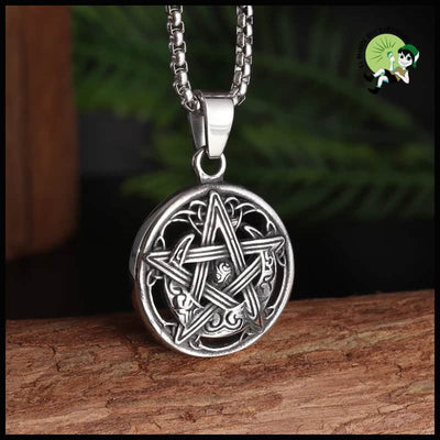 Collier Pendentif Étoile Lune Pentacle - Unique - Colliers avec pendentifs symboliques