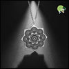 Collier Pendentif Fleur de Lotus Mandala - Colliers avec pendentifs symboliques