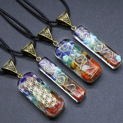 Collier Pendentif Orgone Cristal - Accessoires de méditation et prière