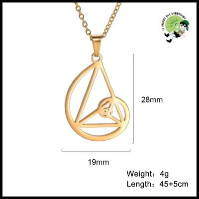 Collier Pendentif Spirale Géométrique en Acier Inoxydable - Colliers avec pendentifs symboliques