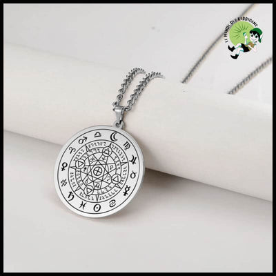 Collier Pendentif Talisman de Sorcellerie en Acier Inoxydable pour Hommes et Femmes - Colliers avec pendentifs