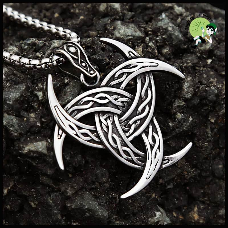 Collier Pendentif Viking Celtique en Acier Inoxydable - Colliers avec pendentifs symboliques