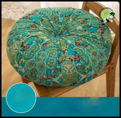 Coussin de Méditation Marocain Rond/Square en Coton Épais - 55x55cm Rond / A - Coussins méditation avec motifs naturels