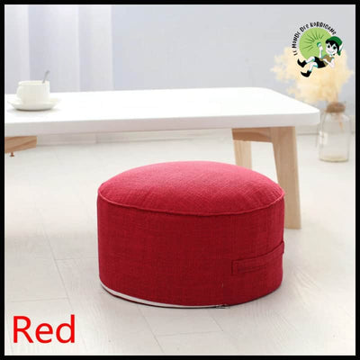 Coussin de Méditation Rond en éponge Haute Résistance - Rouge - Coussins méditation avec motifs naturels