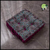 Coussin de Siège Carré en Velours Néerlandais - Ciel Nuit / 40X40X9CM - Coussins méditation avec motifs naturels