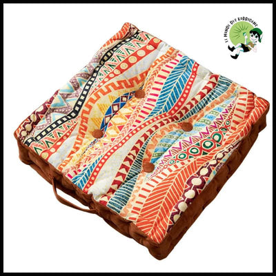 Coussin de Siège Carré en Velours Néerlandais - Coussins méditation avec motifs naturels