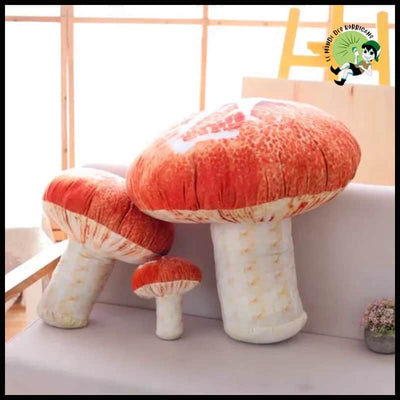 Coussin Peluche Champignon Lavable - 18cm - Coussins et couvertures avec des motifs de champignons