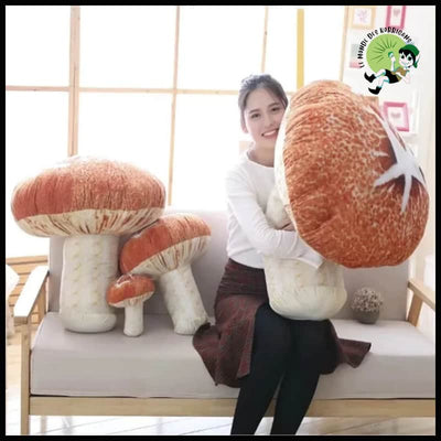 Coussin Peluche Champignon Lavable - Coussins et couvertures avec des motifs de champignons