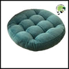 Coussin Rond de Méditation pour le Sol - Velours Côtelé Bleu d’eau / Diamètre 42cm - Coussins méditation