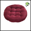 Coussin Rond de Méditation pour le Sol - Velours Côtelé Vin Rouge / Diamètre 42cm - Coussins méditation