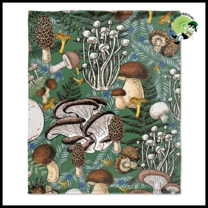 Couverture en Flanelle Champignon - Coussins et couvertures avec des motifs de champignons