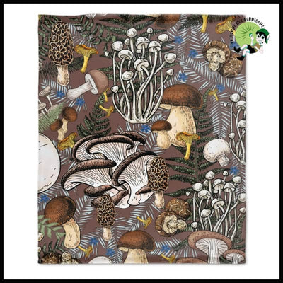 Couverture en Flanelle Champignon - D / 135x200cm-EU-Célibataire - Coussins et couvertures avec des motifs