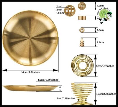 Élégant Brûleur Encens Métal - 1 Ensemble - Kits d’encens assortis avec des intentions spécifiques