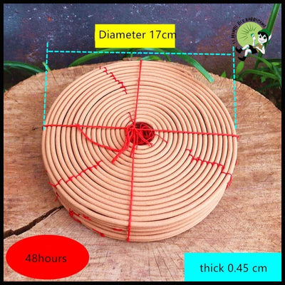 Encens en Bobine de Bois Santal Naturel - 48 hours / 10 Boîte à Assiettes - faits la main avec des herbes et résines