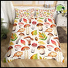 Ensemble de Housse Couette Champignon - 6 / 200x200cm 3pcs - Coussins et couvertures avec des motifs champignons