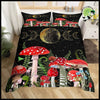 Ensemble de Housse Couette Champignon - 7 / 200x200cm 3pcs - Coussins et couvertures avec des motifs champignons