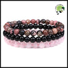 Ensembles de bracelets en pierre naturelle - 35 / 18.5cm / 8mm Perles - Bracelets guérison pierres naturelles