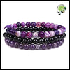 Ensembles de bracelets en pierre naturelle - 41 / 18.5cm / 8mm Perles - Bracelets guérison pierres naturelles