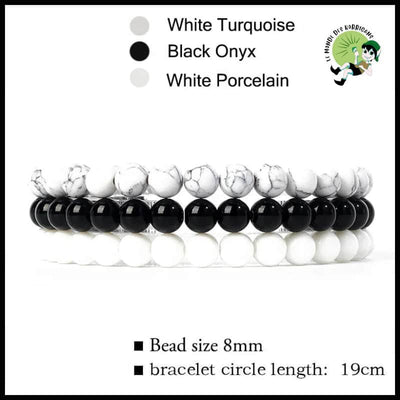 Ensembles de bracelets en pierre naturelle - 6 / 18.5cm / 8mm Perles - Bracelets guérison pierres naturelles