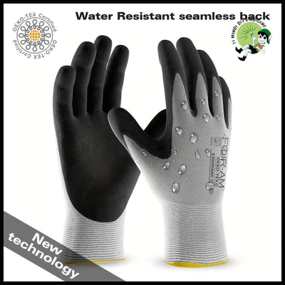 Gants de Jardinage Résistants Eau - Noir & Gris / S - Kits d’outils multifonctions pour les cueilleurs