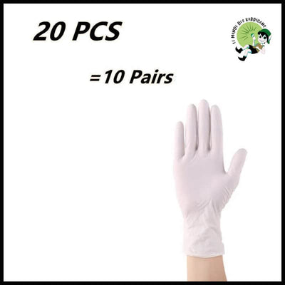 Gants jetables en nitrile pour enfants - Blanc 20pcs / XS - Kits d’outils multifonctions les cueilleurs