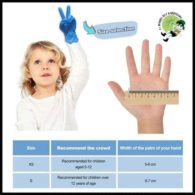 Gants jetables en nitrile pour enfants - Kits d’outils multifonctions les cueilleurs