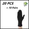 Gants jetables en nitrile pour enfants - Noir 20pcs / XS - Kits d’outils multifonctions les cueilleurs