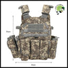 Gilet de chasse Body Armor Tactical Multi-fonctionnel en nylon - ACU / Entrepôt - Sac à dos avec motifs floraux