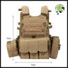 Gilet de chasse Body Armor Tactical Multi-fonctionnel en nylon - Brun / Entrepôt - Sac à dos avec motifs floraux