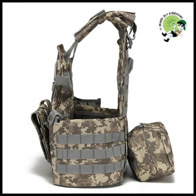 Gilet de chasse Body Armor Tactical Multi-fonctionnel en nylon - Sac à dos avec motifs floraux et naturels