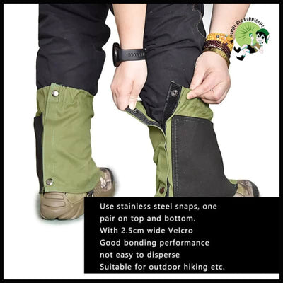 Guêtres Imperméables Randonnée Outdoor - Vert - Pantalons résistants à l’eau et aux taches