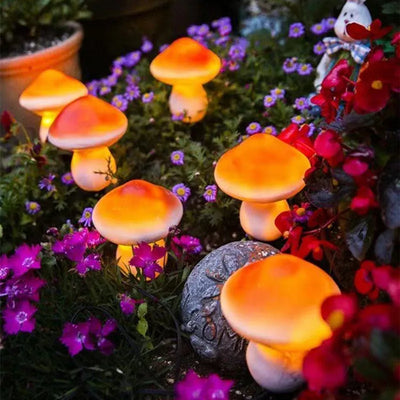 Guirlande Lumineuse Solaire Champignons Étanche - Lampes et éclairages en forme de champignon