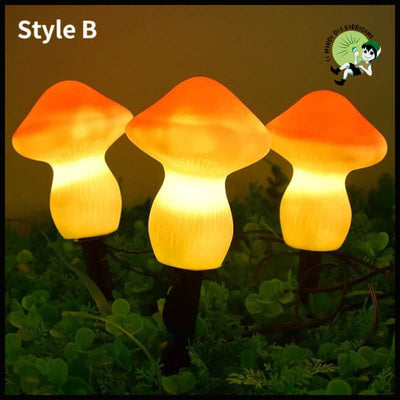 Guirlande Lumineuse Solaire Champignons Étanche - Style B - Lampes et éclairages en forme de champignon