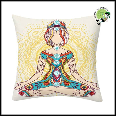 Housse de Coussin Mandala Méditation - 8 / 45X45CM - Coussins méditation avec motifs naturels