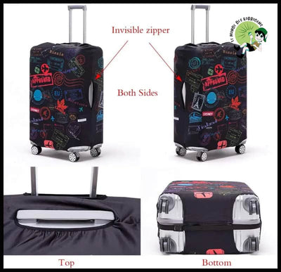 Housse de Valise Cartoon Épaisse - Accessoires voyage durables