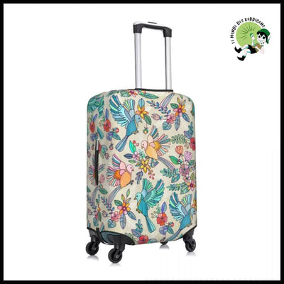 Housse de Valise Été avec Oiseaux et Fleurs Colorée - Sacs en toile organique des motifs la nature