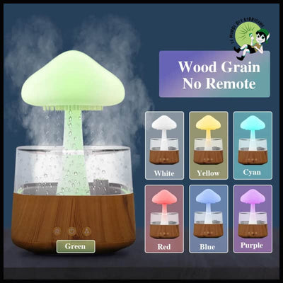 Humidificateur Champignon Lumière Colorée - Bois sans Télécommande - Lampes et éclairages en forme de champignon