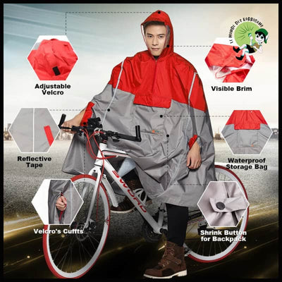 Imperméable de Pluie Léger Universel - Rouge - Imperméables et KWAY