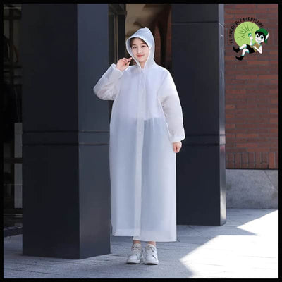 Imperméable Épais Adulte Tour Extérieur - Blanc / 155-190cm - Imperméables et KWAY