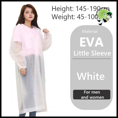 Imperméable Épais Unisexe Randonnée - Blanc Petit / Taille Unique - Imperméables et KWAY