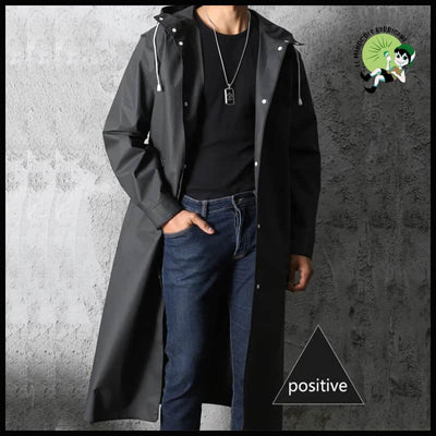 Imperméable Long Noir Tendance - Imperméables et KWAY