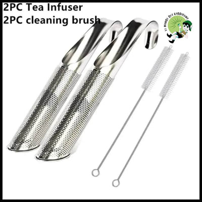 Infuseur à thé en acier inoxydable de qualité supérieure - 2PC Brosse-Infuseur - Thés et infusions biologiques relaxants