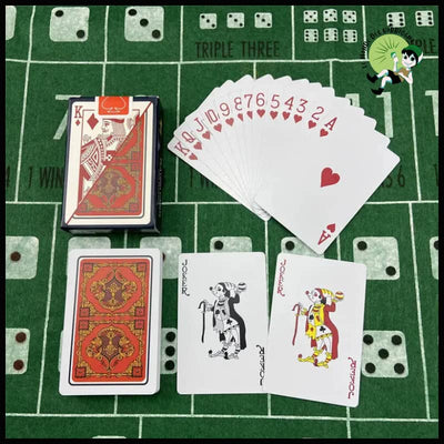 Jeu de Cartes à Jouer Étanche en Plastique PVC - 2 Rouge - Jeux cartes tarot artistiques