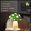 Lampe Champignon LED Bicolore - Blanc & Vert - Lampes et éclairages en forme de champignon