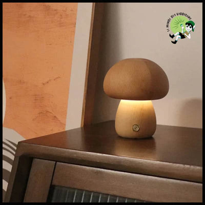 Lampe Champignon LED En Bois - Bois-B / 3 COULEURS - Intensité variable - Lampes et éclairages en forme de champignon