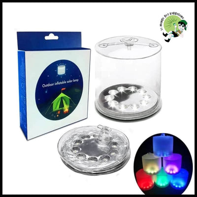 Lampe de Camping Solaire Gonflable RGB/Blanche - Lampes camping solaires