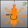 Lampe de Travail Portable et Rechargeable à LED Solaire 6000mAh - Orange - Lampes camping solaires